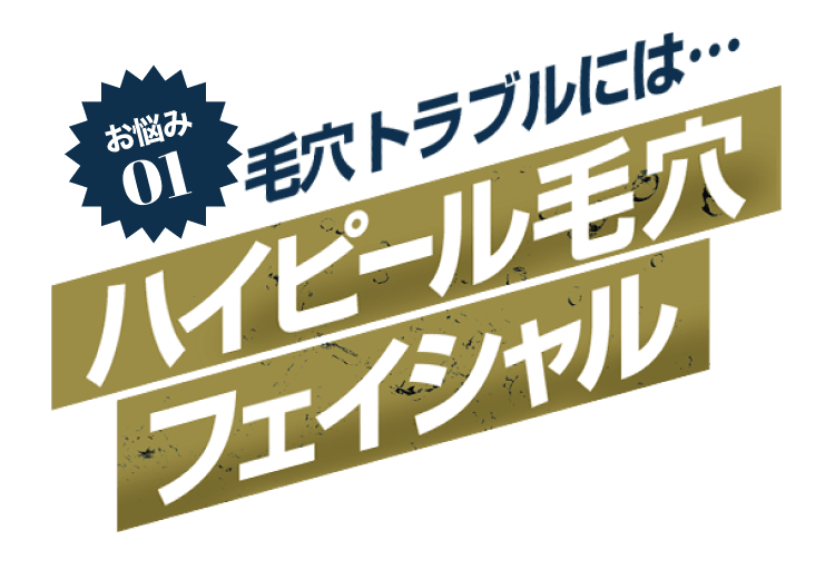 お悩み01毛穴トラブルには…ハイピール毛穴フェイシャル